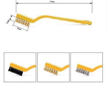 Набор проволочных кистей 3 шт. 18 см для насадок для краски по ржавчине