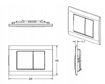 Przycisk spłukujący Alto chrom do stelaża GEBERIT Delta Duofix Basic UP100
