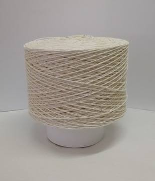 sznurek papierowy kolor biały 2 mm. 1000 mb eco