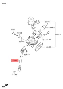 HYUNDAI I40 2011-2019 VAČKA SLOUPCE ŘÍDÍCÍ 564003Z100 ORIGINÁLNÍ