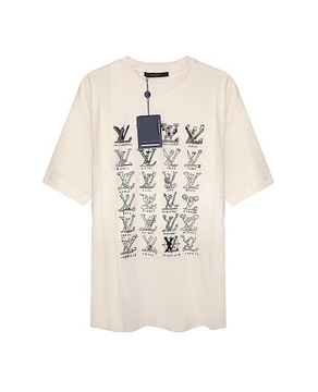 T-SHIRT KOSZULKA LOUIS VUITTON ECRU ORYGINAŁ XL