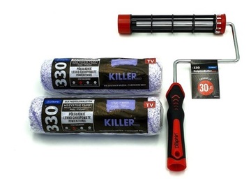 ZESTAW BLUE DOLPHIN SERIA 330 2x Wałek Killer 25cm 13mm Uchwyt dr25
