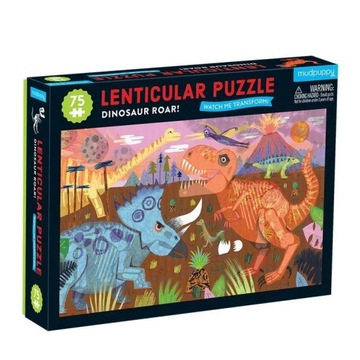 Puzzle soczewkowe 3D Dinozaury 75el Mudpuppy