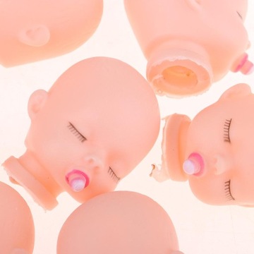 10 шт., мини-виниловая голова для спящей куклы