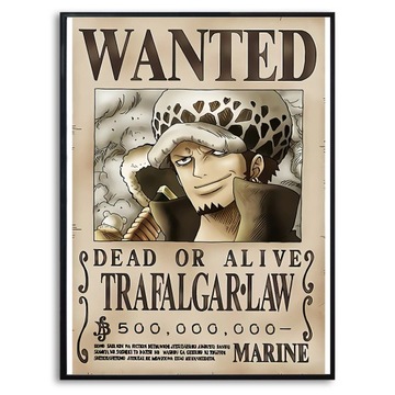 PLAKAT A3 ONE PIECE TRAFAGAR LAW Anime Top Wzory