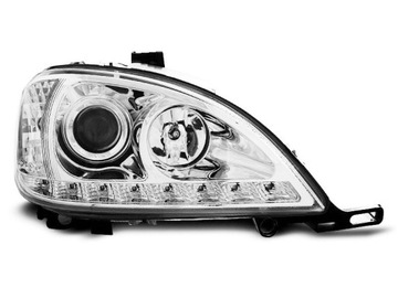 Lampy przód MERCEDES ML W163 LED diodowe CHROM