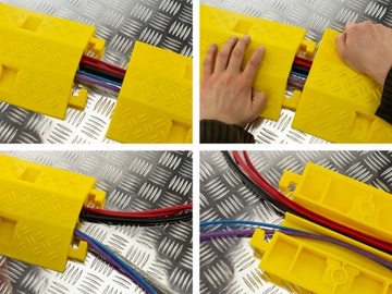 ЗАЩИТНЫЙ ПЭ ПОРОГ КАБЕЛЯ РАБОТАЮЩИЙ ПОРОГ НАКЛАДКА КРЫШКА КАБЕЛЯ ЖЕЛТЫЙ ДО 6 ТОНН