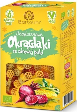 Makaron Kukurydziany z warzywami BEZGLUTENOWY Okrąglaki Bartolini DZIECI