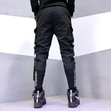 Men's Retro High Streetwear Cargo Pants Men Loose