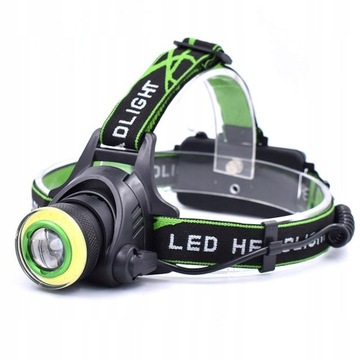LATARKA CZOŁOWA UV USB Led Cree T6-COB