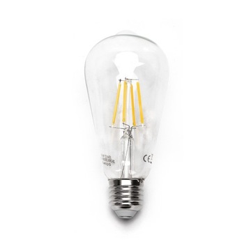 Żarówka E27 LED filament ST64 4W filamentowa EDISON 2700K barwa CIEPŁA