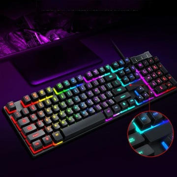 ИГРОВАЯ КЛАВИАТУРА СО СВЕТОДИОДНОЙ ПОДСВЕТКОЙ ДЛЯ ГЕЙМЕРОВ