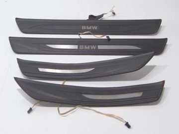 LISTWY NAKŁADKI PROGOWE BMW F10 F11 7203608 7203607 PODŚWIETLANE KOMPLET