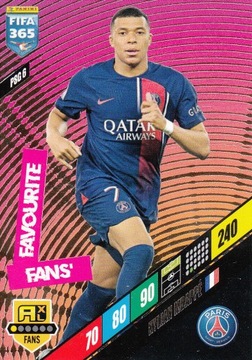 Fifa 365 2024 Fans' Favourite Kylian Mbappe PSG 6 karta piłkarska