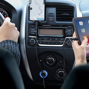 АВТОМОБИЛЬНОЕ ЗАРЯДНОЕ УСТРОЙСТВО БЫСТРАЯ МОЩНАЯ БЫСТРАЯ ЗАРЯДКА QC 2X USB 3.0 МОЩНОСТЬ 35 Вт 24 В