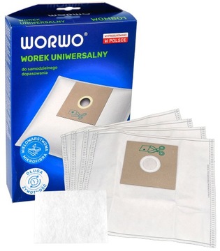 4x Worki do odkurzacza UNIWERSALNE do docięcia WOMB01 + filtr