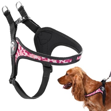SZELKI dla psa Shih Tzu, Mops 50-67cm TRE PONTI moro różowe rozm. 3
