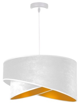 LAMPA WISZĄCA SUFITOWA ŻYRANDOL ABAŻUR BIAŁY