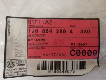 KRYT KRYTINA OPĚRADLA VW GOLF 1J0864280A