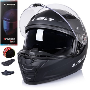LS2 KASK MOTOCYKLOWY INTEGRALNY Z BLENDĄ FF811 VECTOR II SOLID BLK MAT 4XL