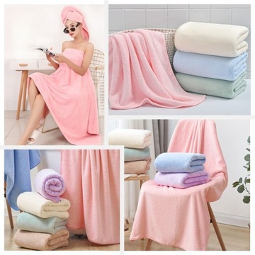 БОЛЬШОЕ БАННОЕ ПОЛОТЕНЦЕ 70X140 БЫСТРОСУХОЕ МИКРОФИБРА МЕГА-АБСОРБИРУЮЩИЕ ЦВЕТА