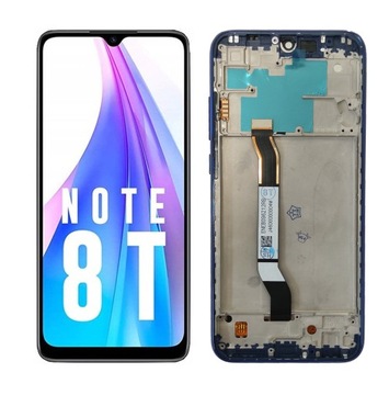 WYŚWIETLACZ EKRAN LCD DO XIAOMI NOTE 8T RAMKA NIEBIESKA