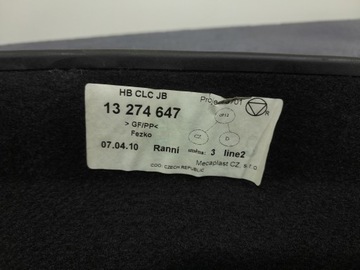 OPEL INSIGNIA A HB POLIČKA KUFRU 13274647