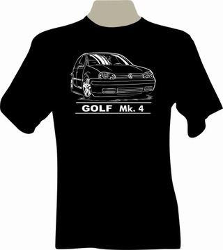 KOSZULKA T-shirt z nadrukiem fana VW GOLF IV MK4