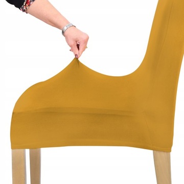 ГОРЧИЧНЫЙ ЭЛАСТИЧНЫЙ ПОКРЫТИЕ НА СТУЛ