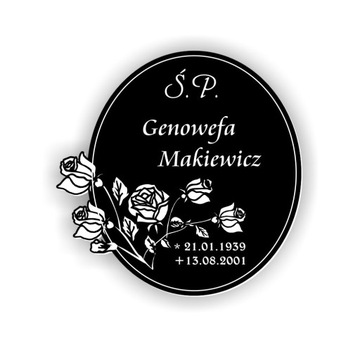 Tablica nagrobna tabliczka 59x59 cm GRUBA 3mm