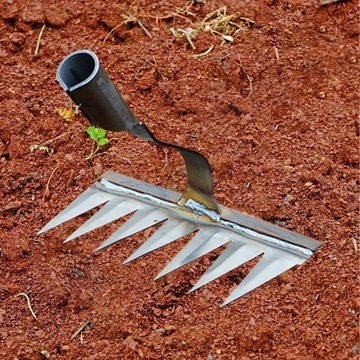 Ręczne grabie ogrodowe Uprawa chwastów Usuwanie 7 zębów