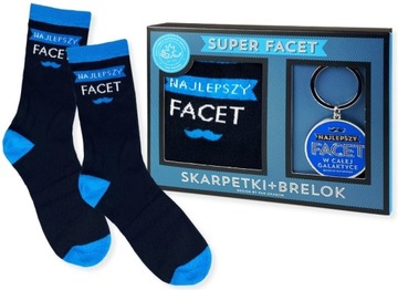 SKARPETKI + BRELOK, Prezent dla FACETA, Mężczyzny, Męża na DZIEŃ MĘZCZYZNY