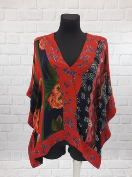 Bluzka narzutka kimono w kwiaty DESIGUAL S