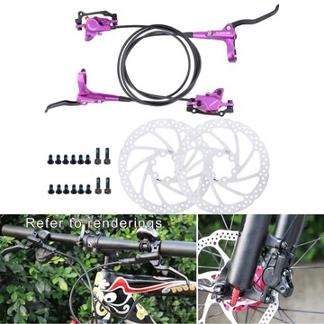 Велосипедный гидравлический дисковый тормоз фиолетовый 2