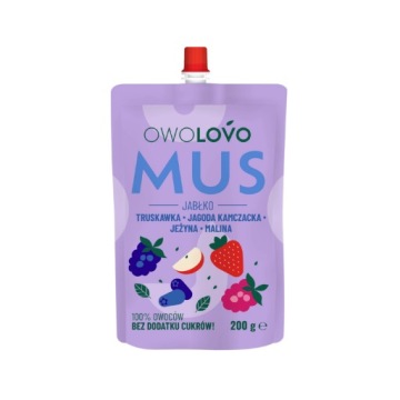 OWOlovo Пюре (Яблуко-полуниця-чорниця Камчатська-ожина-малина) - 200 г