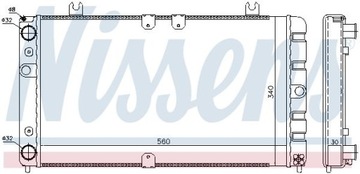 NISSENS 623554 CHLADIČ SYSTÉM CHLAZENÍ MOTORU