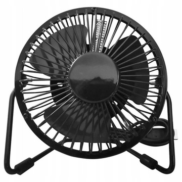 Przenośny wentylator USB temperatura LED zegar 4