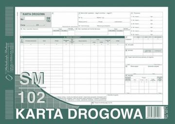 801-1 KARTA DROGOWA SM/102 (SAMOCHÓD CIĘŻAROWY) A4 801-1