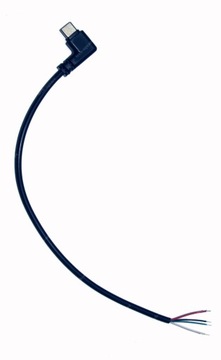 РАЗЪЕМ USB-C С 4-КОНТАКТНЫМ КАБЕЛЕМ, 30 СМ, питание + данные, 22AWG, 5 В/3 А