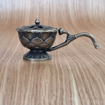 Металлическая цензура латунная лампа Алладин для курящего ладана смолы