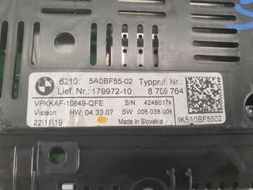 BMW 1 F40 F44 LED PŘÍSTROJOVÁ DESKA OBRAZOVKA DISPLEJ