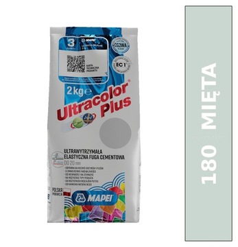 MAPEI FUGA Elastyczna Ultrawytrz. Bio Ultracolor Plus 180 MIĘTA 2kg