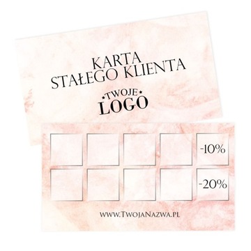 Karty Stałego Klienta do salonu druk z logo 2000