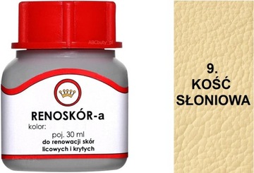 IVORY KOŚĆ SŁONIOWA 9 FARBA RENOSKÓR 30 WILBRA LAKIER DO SKÓRY BUTÓW G10-01