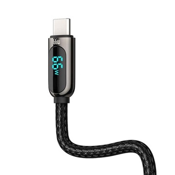 КАБЕЛЬ BASEUS FAST USB / USB C ПРОЧНЫЙ КАБЕЛЬ С ИЗМЕРИТЕЛЕМ МОЩНОСТИ 66 Вт 1 м