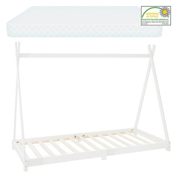 Кровать Типи с реечным каркасом 90х200 см White Wood