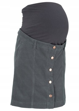 O2560 ВЕЛОРОВАЯ ЮБКА ДЛЯ беременной, АНТРАЦИТОВЫЙ, размер 40