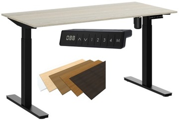 Biurko regulowane elektrycznie 140x80 CZARNE 100kg