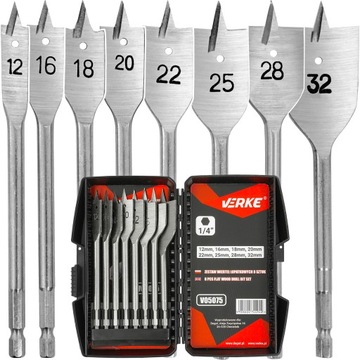 СВЕРЛА ПО ДЕРЕВУ С ПЛОСКИМ ПОЛОЖЕНИЕМ 12-32 НАБОР СВЕРЛ С ШЕСТИГРАННЫМ ПОЛОЖЕНИЕМ