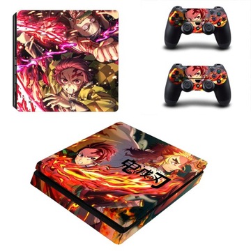 naklejek na PS4 konsolę i kontroler Demon Slayer